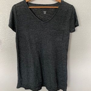 Grey V Neck Tee